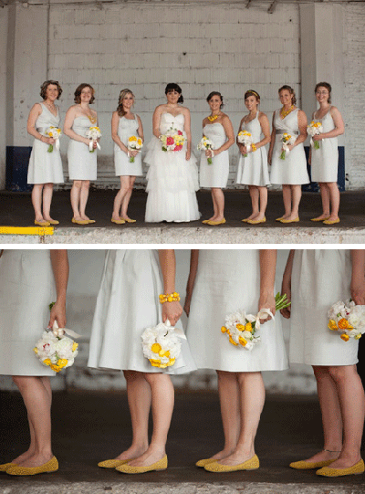 ballet flats with bridesmaid dresses