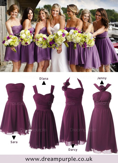 purple bridesmaids dresses from dreampurple uk